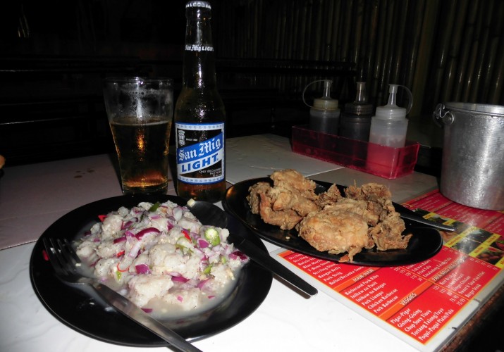 フライドチキンと魚