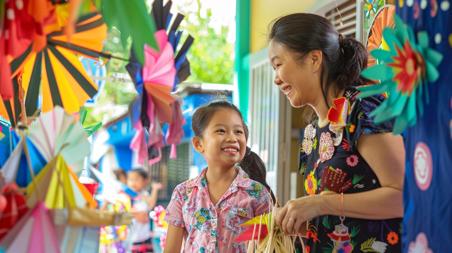 はじめにを楽しむ親子留学の様子