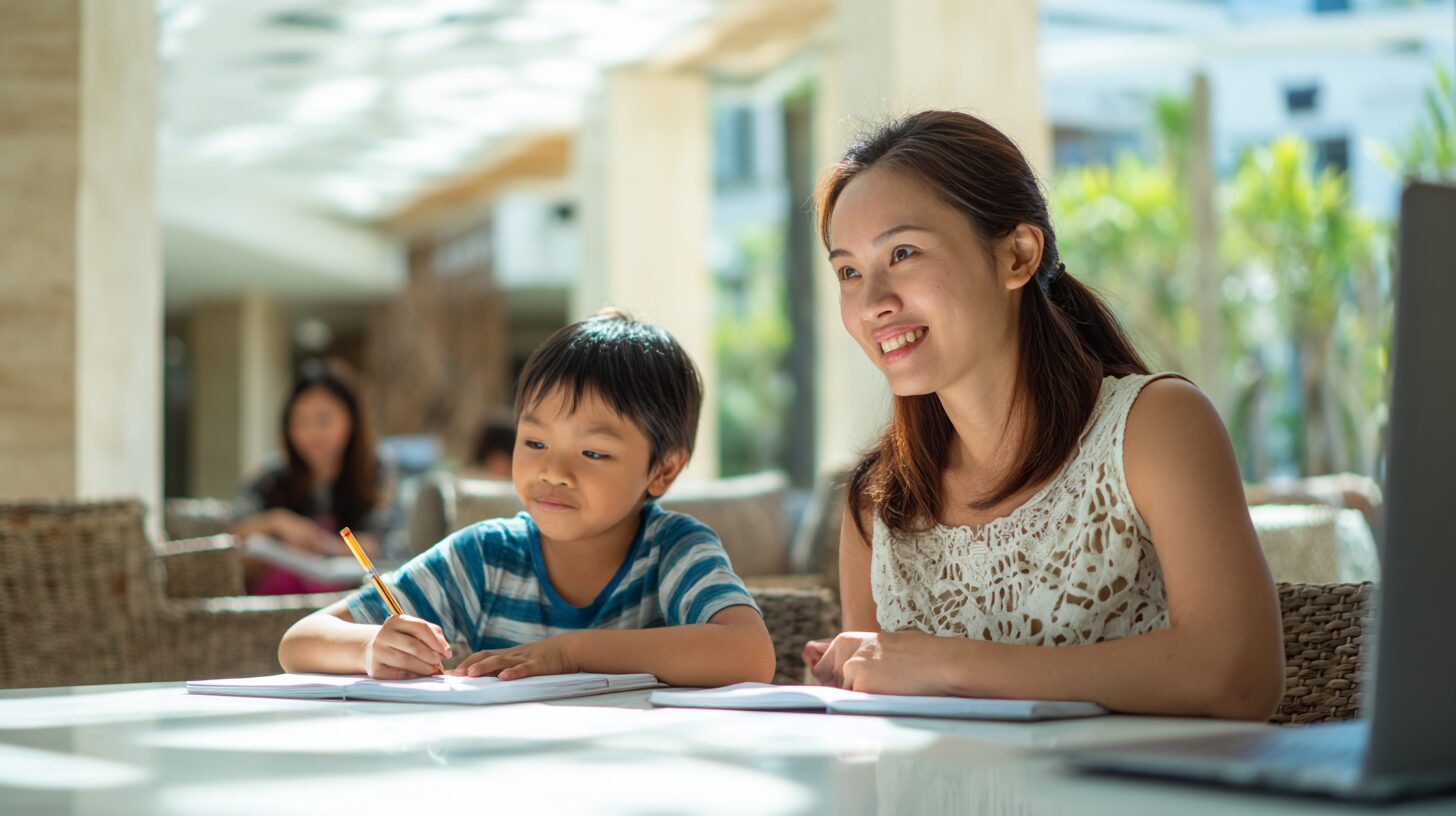 セブ島親子留学が選ばれる7つの理由を楽しむ親子留学の様子