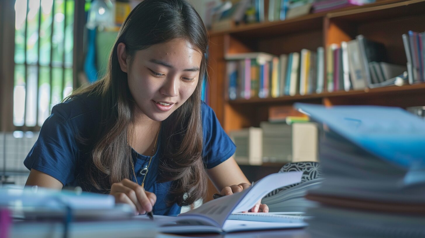 目的別おすすめ留学プログラムに取り組む中高生の様子